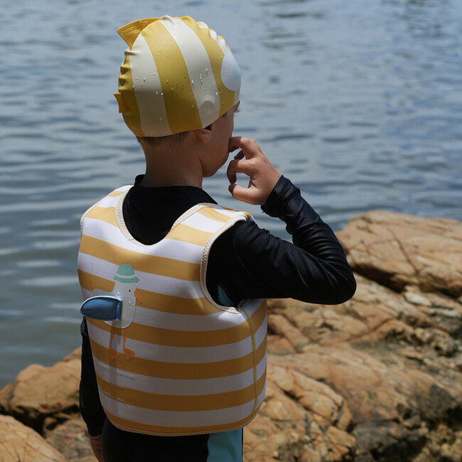 Swim Cap: Finn the Fish, Mustard Stripe - Water Toys - 3
