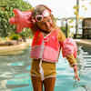 Swim Vest: 2/3 - Melody the Mermaid, Neon Strawberry Pink - Pool Floats - 4
