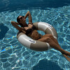 Slim Tube Pool Ring, Rustico Driftwood Stripe - Pool Floats - 4