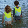 Swim Vest: 2/3 - Salty The Shark, Aqua Neon Yellow - Pool Floats - 5