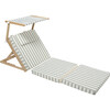Pool House Daybed: La Palma, Sage Stripe - Beds - 1 - thumbnail