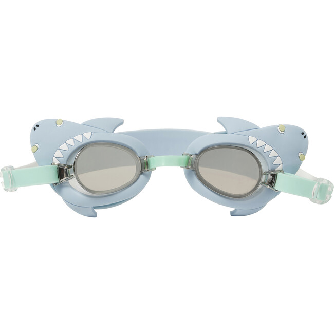 Mini Swim Goggles: Salty The Shark, Aqua Blue