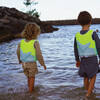 Swim Vest: 2/3 - Salty The Shark, Aqua Neon Yellow - Pool Floats - 6