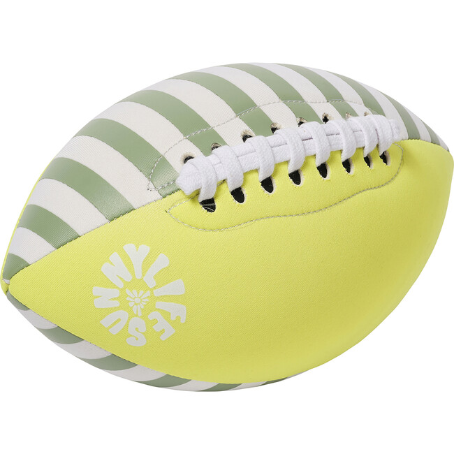 Neoprene Football: Tides Out, Neon Yellow Stripe Citrus