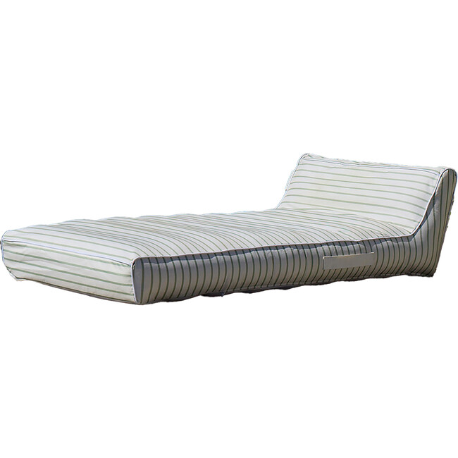Luxe Lie-On Lounger: La Palma, Sage Stripe