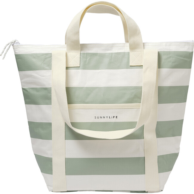 Light Cooler: Tote - La Palma, Sage Stripe