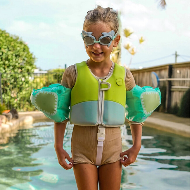 Mini Swim Goggles: Salty The Shark, Aqua Blue - Water Toys - 3
