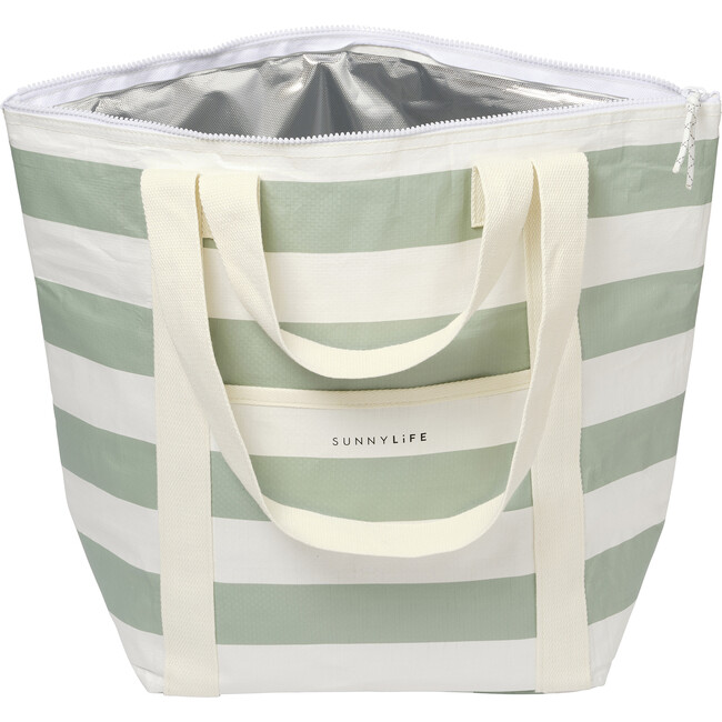 Light Cooler: Tote - La Palma, Sage Stripe - Lunchbags - 3