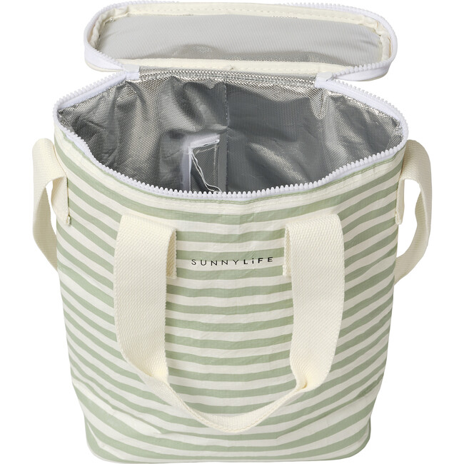 Light Cooler: Drinks Bag - La Palma, Sage Stripe - Lunchbags - 3