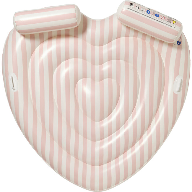 Lie-On Twin Float: Stole My Heart, Pink Stripe