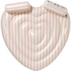 Lie-On Twin Float: Stole My Heart, Pink Stripe - Pool Floats - 1 - thumbnail