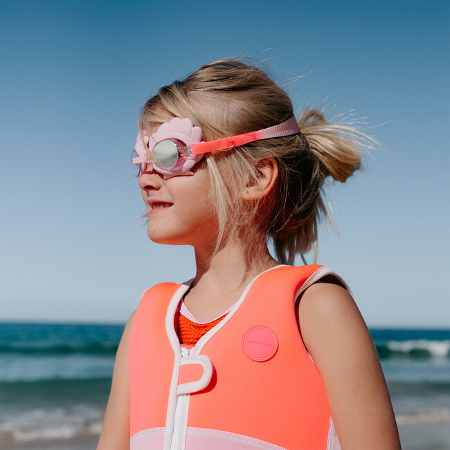 Mini Swim Goggles: Melody the Mermaid, Neon Strawberry Pink - Water Toys - 4