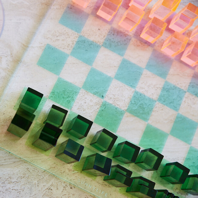 Lucite: Chess & Checkers, Ombre Sherbert - Games - 3