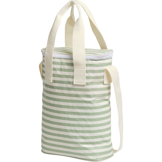 Light Cooler: Drinks Bag - La Palma, Sage Stripe - Lunchbags - 5