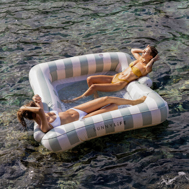 Luxe Twin Hammock Float: The Vacay, Soft Olive Green - Outdoor Games - 5
