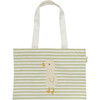 Kids Canvas Beach Bag: Duck, Sage Stripe - Bags - 1 - thumbnail
