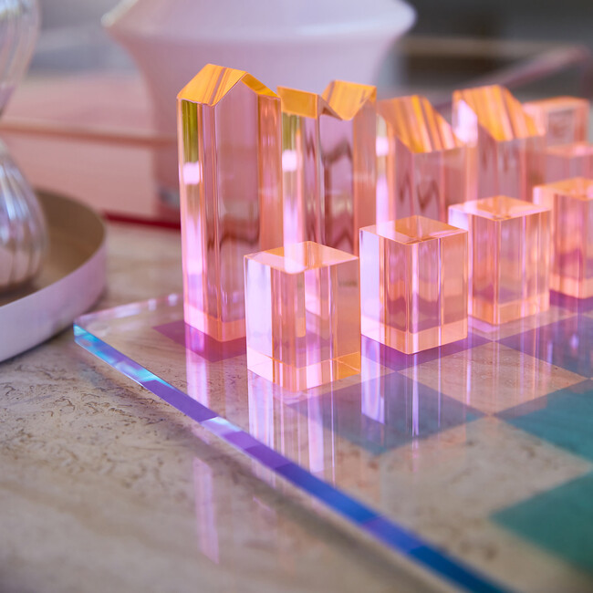 Lucite: Chess & Checkers, Ombre Sherbert - Games - 5