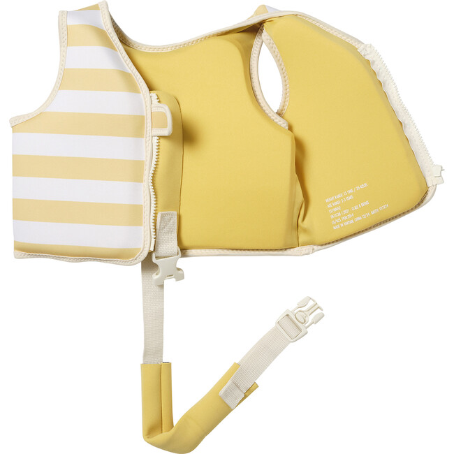 Kids Swim Vest: 2/3 - Sid The Seagull, Mustard Stripe - Pool Floats - 4