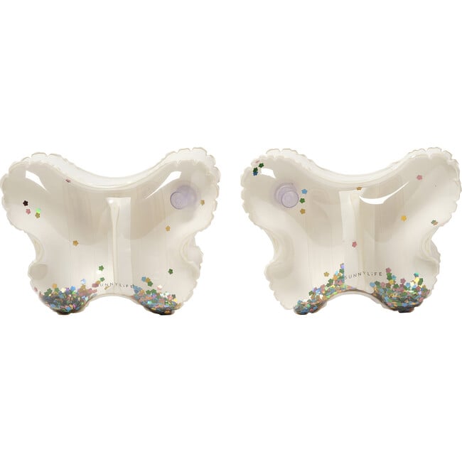 Inflatable Arm Bands: Cotton Candy, Clear Glitter