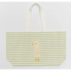 Kids Canvas Beach Bag: Duck, Sage Stripe - Bags - 3