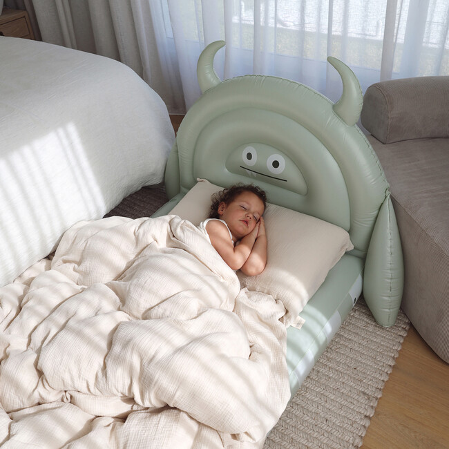 Kids Sleepover Bed: Monster, Sage - Beds - 4