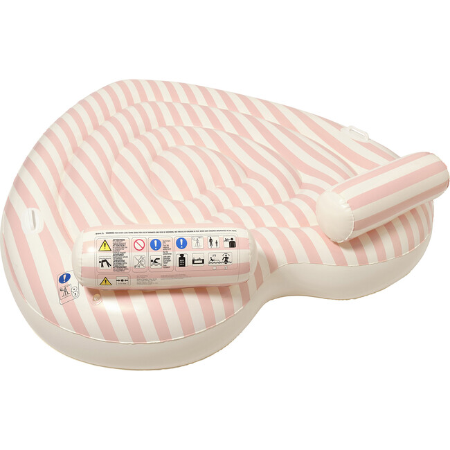 Lie-On Twin Float: Stole My Heart, Pink Stripe - Pool Floats - 5