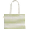 Kids Canvas Beach Bag: Duck, Sage Stripe - Bags - 4