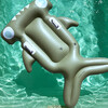Kids Lie-On Float: Salty The Shark, Khaki - Pool Floats - 3