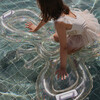 Kids Lie-On Float: Butterfly Cotton Candy, Clear Glitter - Pool Floats - 3