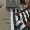 Inflatable Beach Pillow: The Vacay, Olive Stripe - Pillows - 2