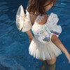 Inflatable Arm Bands: Cotton Candy, Clear Glitter - Pool Floats - 3