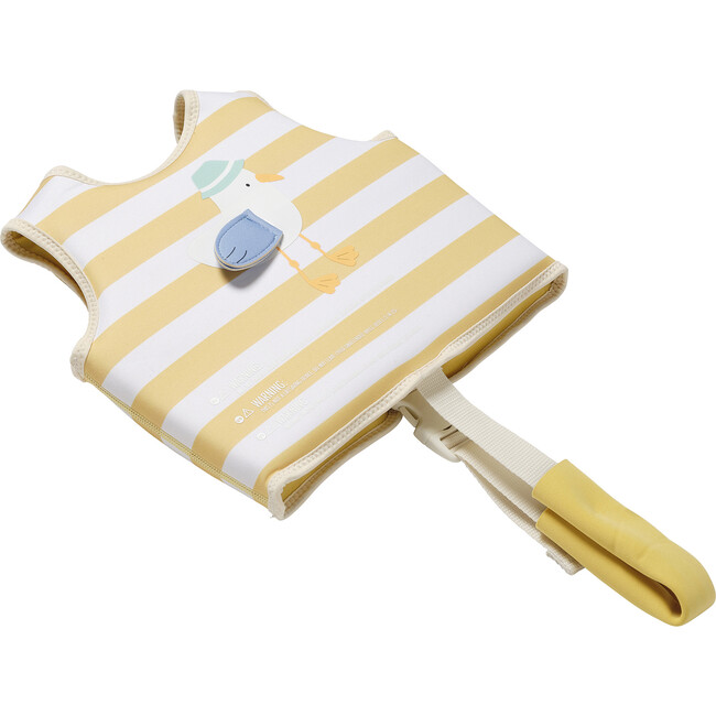 Kids Swim Vest: 2/3 - Sid The Seagull, Mustard Stripe - Pool Floats - 6