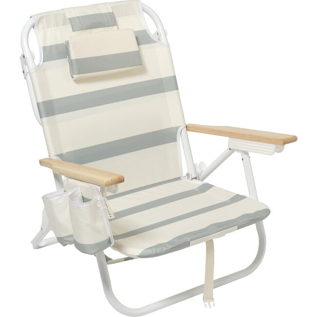 Deluxe Beach Chair: La Palma, Sage Stripe