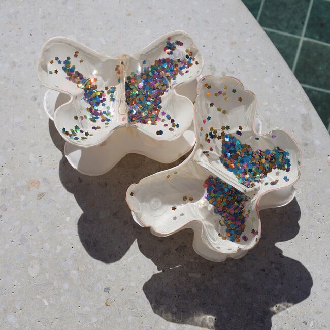 Inflatable Arm Bands: Cotton Candy, Clear Glitter - Pool Floats - 4