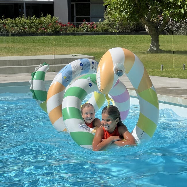 Giant Inflatable Noodle: Poolside, Sorbet Stripe - Pool Floats - 3