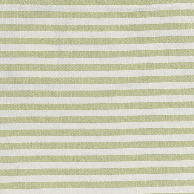 Kids Canvas Beach Bag: Duck, Sage Stripe - Bags - 6