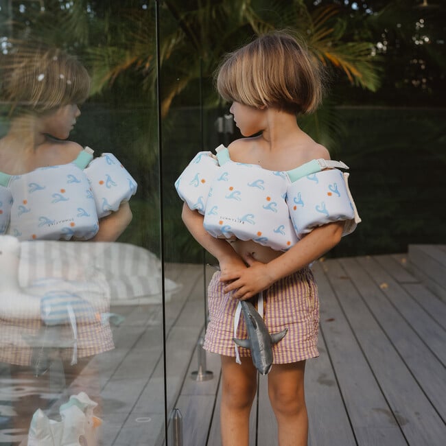Floatie Jacket: 4/6 - Sid The Seagull, Mustard Stripe - Pool Floats - 3