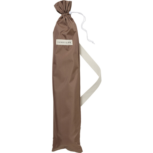 Compact Beach Umbrella: Rustico Driftwood, Brown - Umbrellas - 2