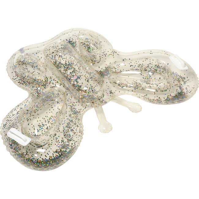 Kids Lie-On Float: Butterfly Cotton Candy, Clear Glitter - Pool Floats - 5