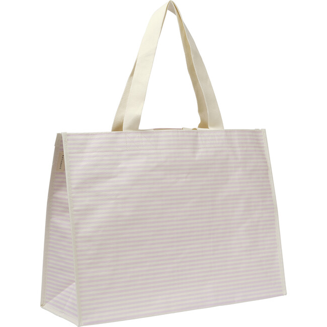 Carryall Beach Bag: Lazy Days, Pink Stripe