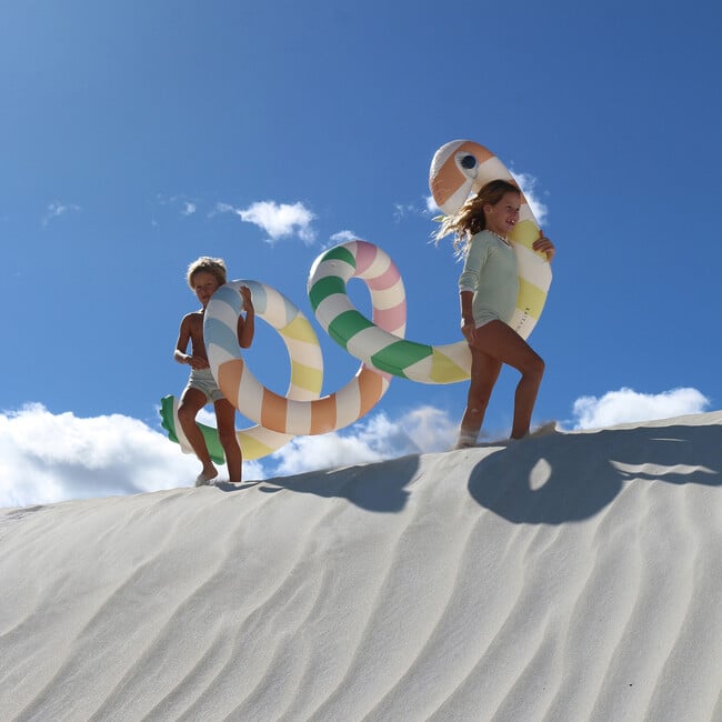 Giant Inflatable Noodle: Poolside, Sorbet Stripe - Pool Floats - 5
