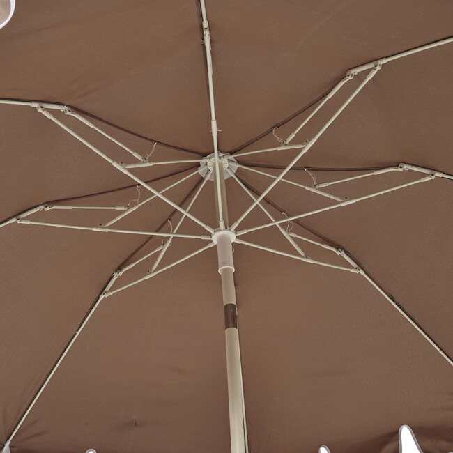 Compact Beach Umbrella: Rustico Driftwood, Brown - Umbrellas - 4