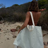 Carryall Beach Bag: La Palma, Sage Stipe - Bags - 2