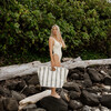 Carryall Beach Bag: Casa Tunisa, Black Stripe - Bags - 3