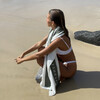 Beach Towel: The Vacay, Olive Stripe - Towels - 3
