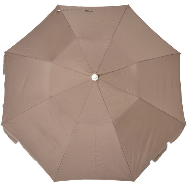Compact Beach Umbrella: Rustico Driftwood, Brown - Umbrellas - 5