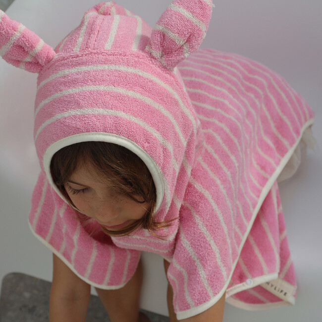 Character Hooded Towel: Cotton Candy, Pink Stripe - Towels - 4