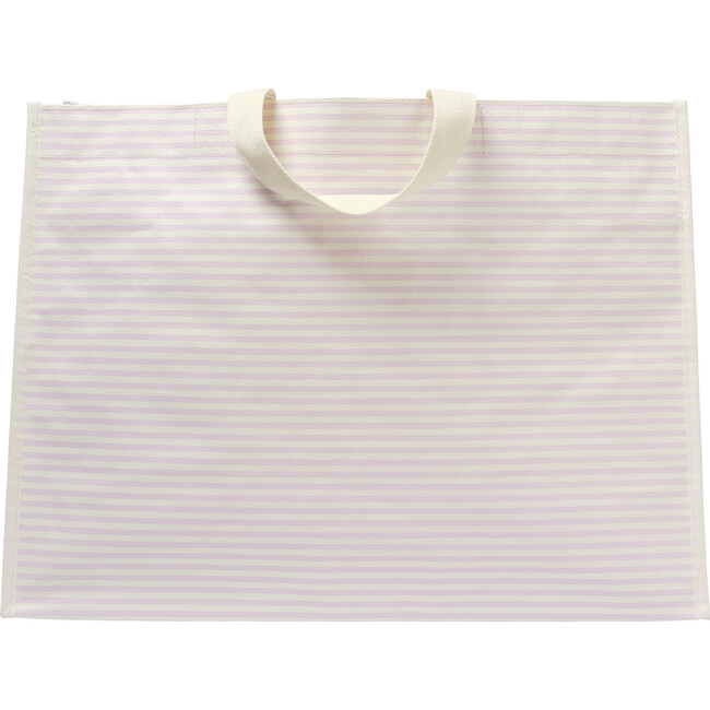 Carryall Beach Bag: Lazy Days, Pink Stripe - Bags - 4