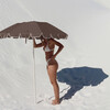 Compact Beach Umbrella: Rustico Driftwood, Brown - Umbrellas - 6