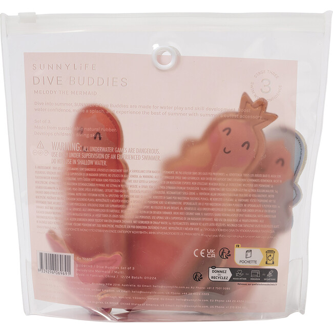 Dive Buddies: Melody The Mermaid - 3pk, Multi - Water Toys - 6